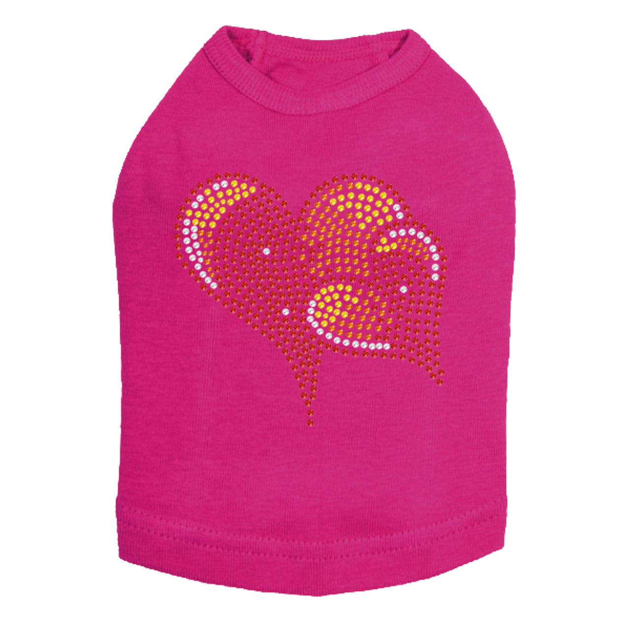 Red, Orange & Yellow Hearts - Dog Tank