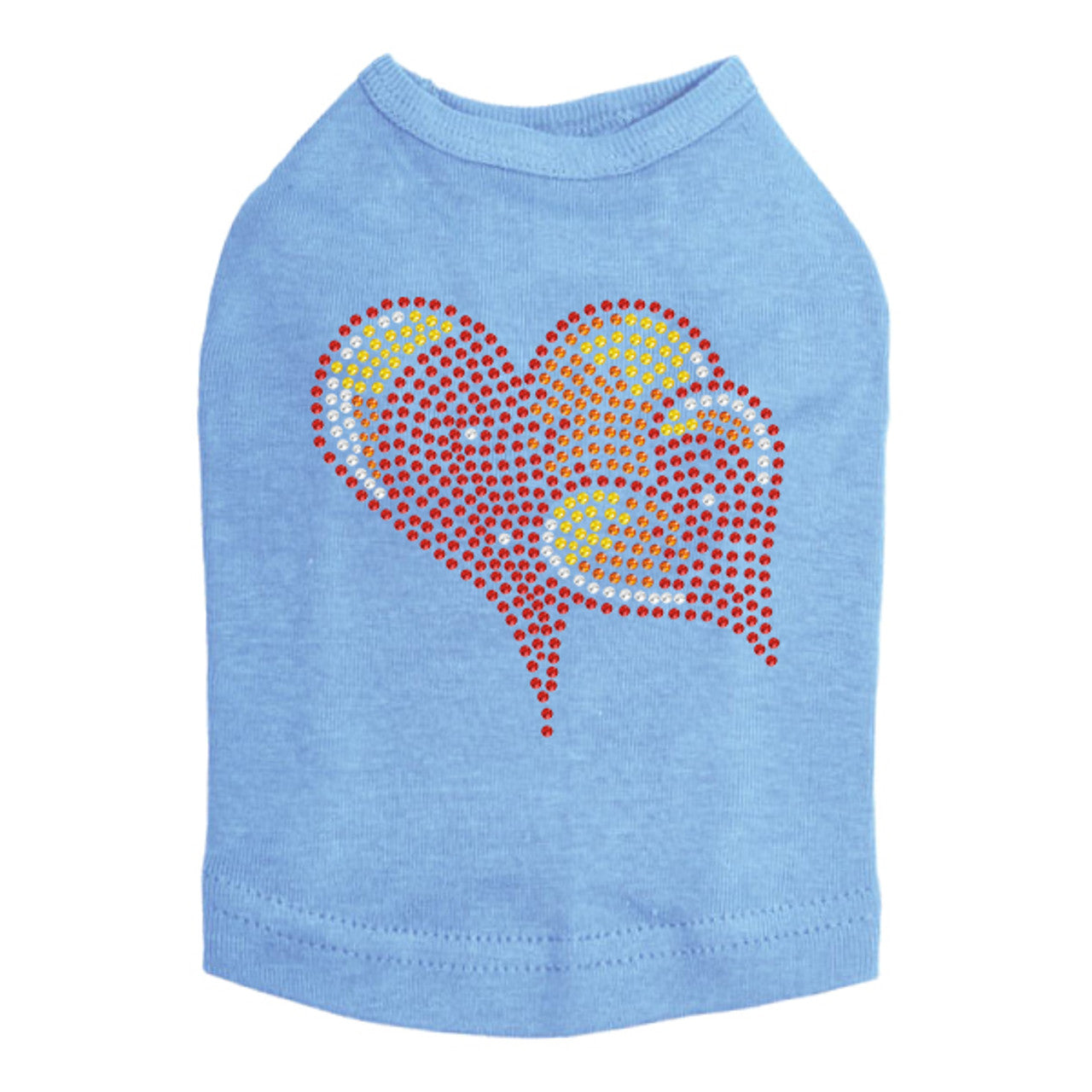 Red, Orange & Yellow Hearts - Dog Tank