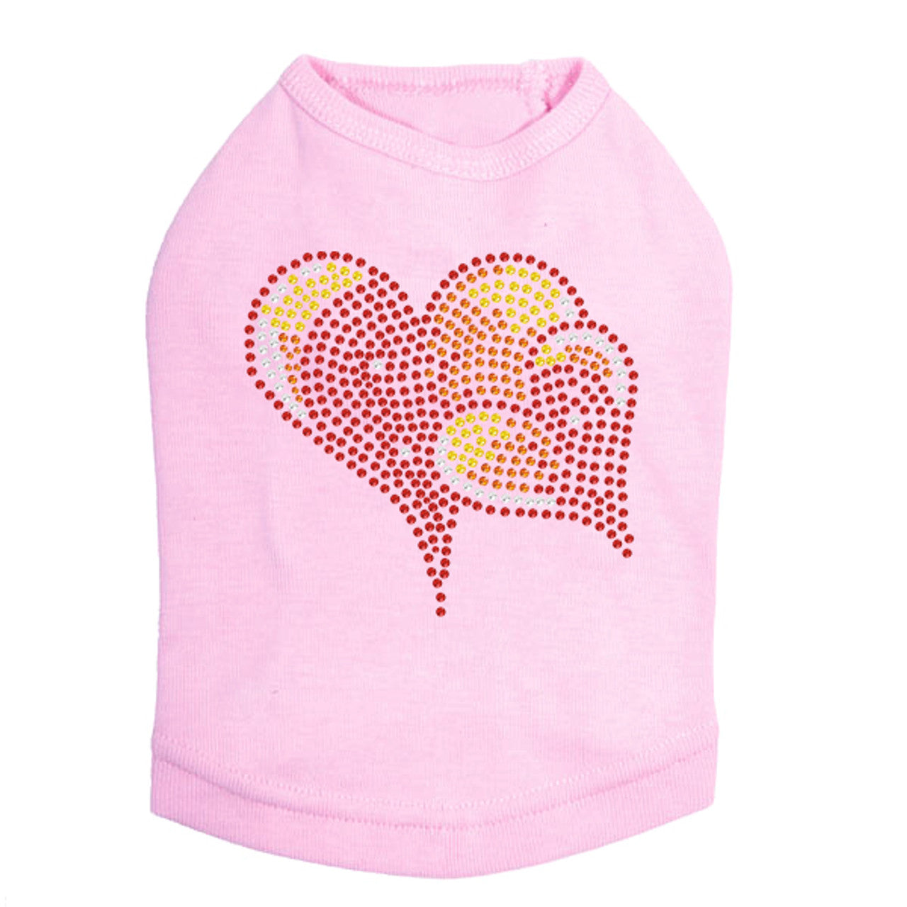 Red, Orange & Yellow Hearts - Dog Tank