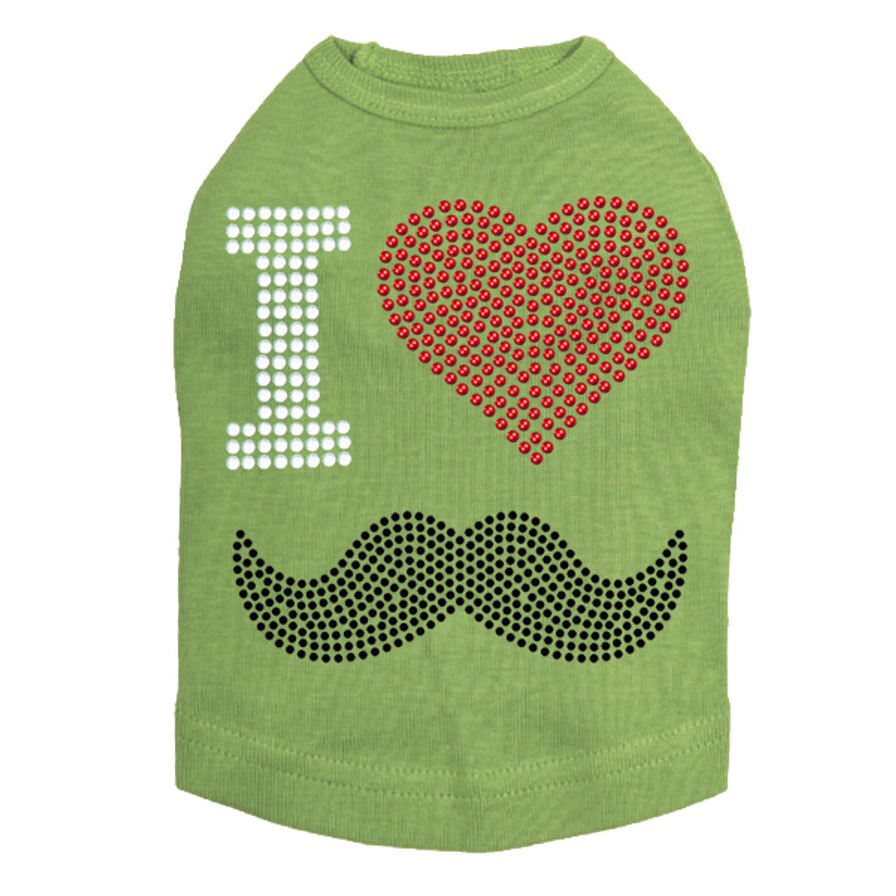 I Love Mustache - Dog Tank