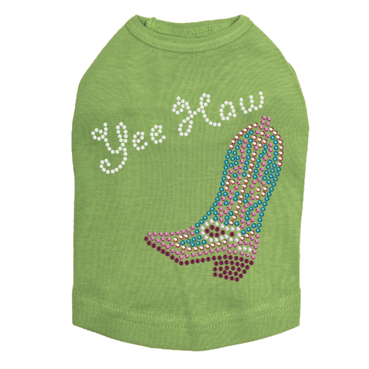 Boot (Pink & Turquoise with Yee Haw) - Dog Tank