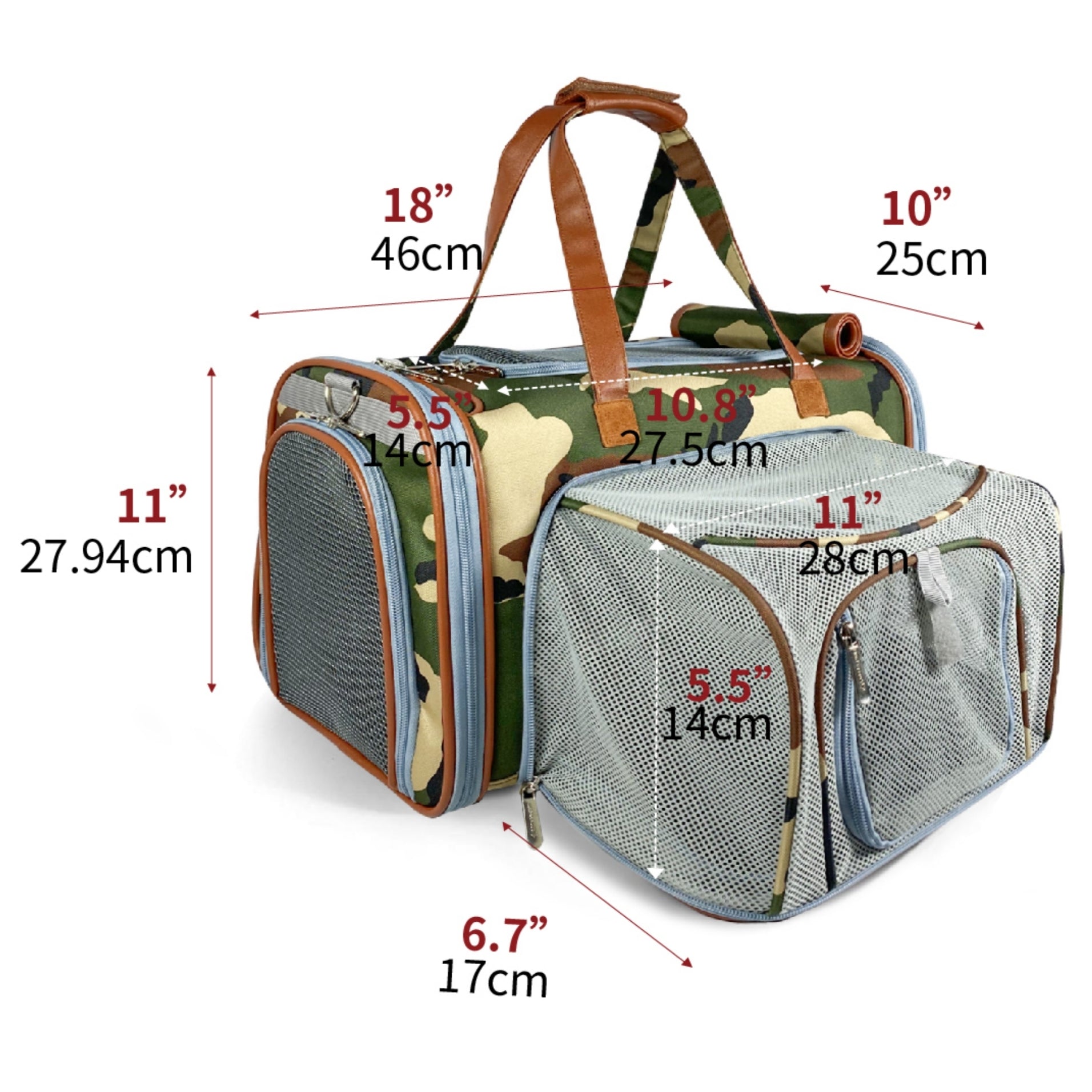 Mr. Peanuts Gold Series Standard Size Airline Compliant Expandable Pet Carrier - Prints Edition
