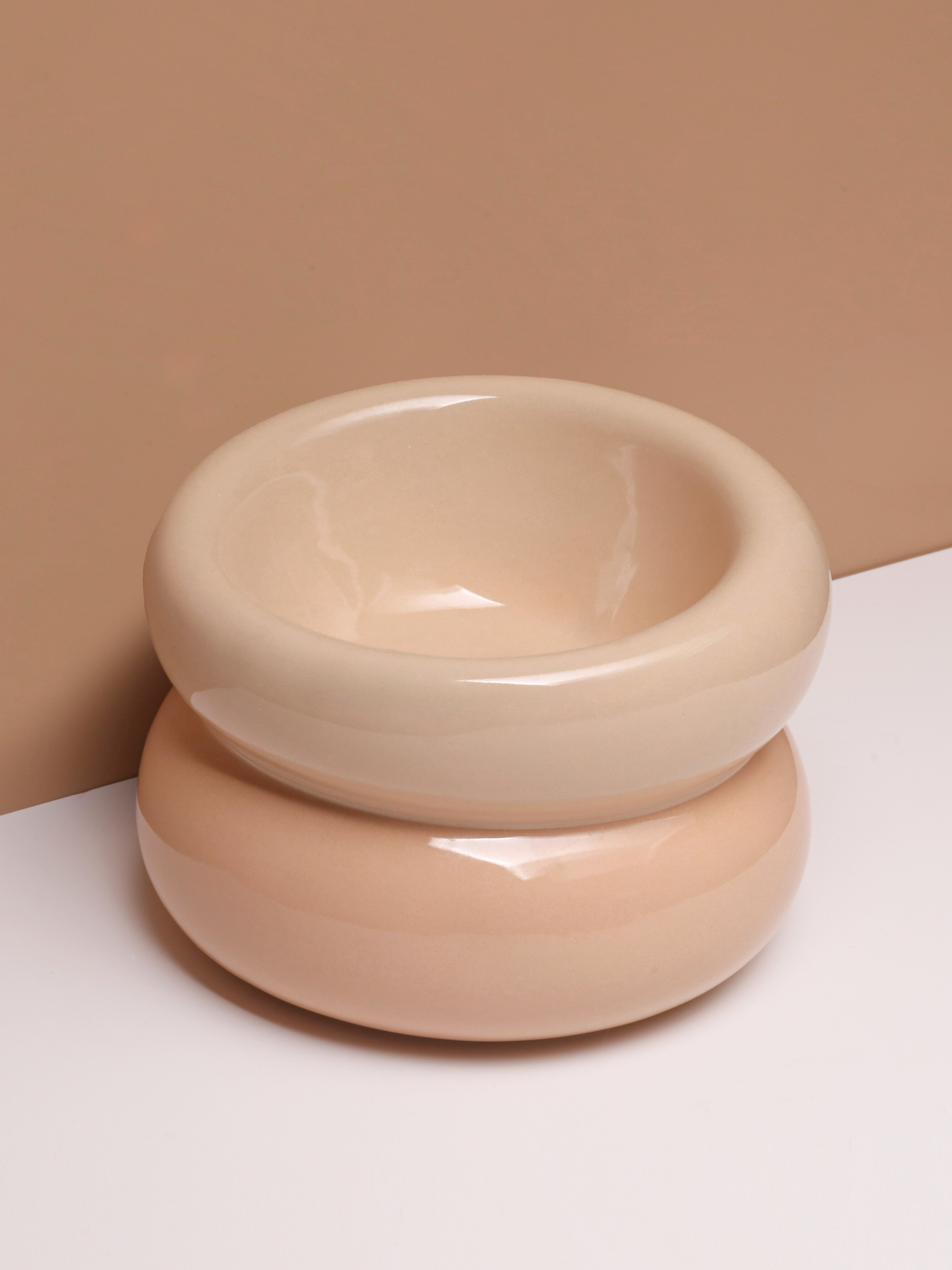Souffle Pet Bowl-Cream Beige