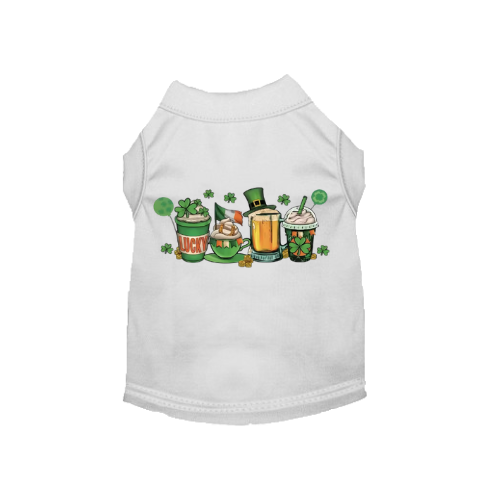 Bark 5th Ave., LLC Lucky Charms St. Patricks Day Dog Tee White pet supplies