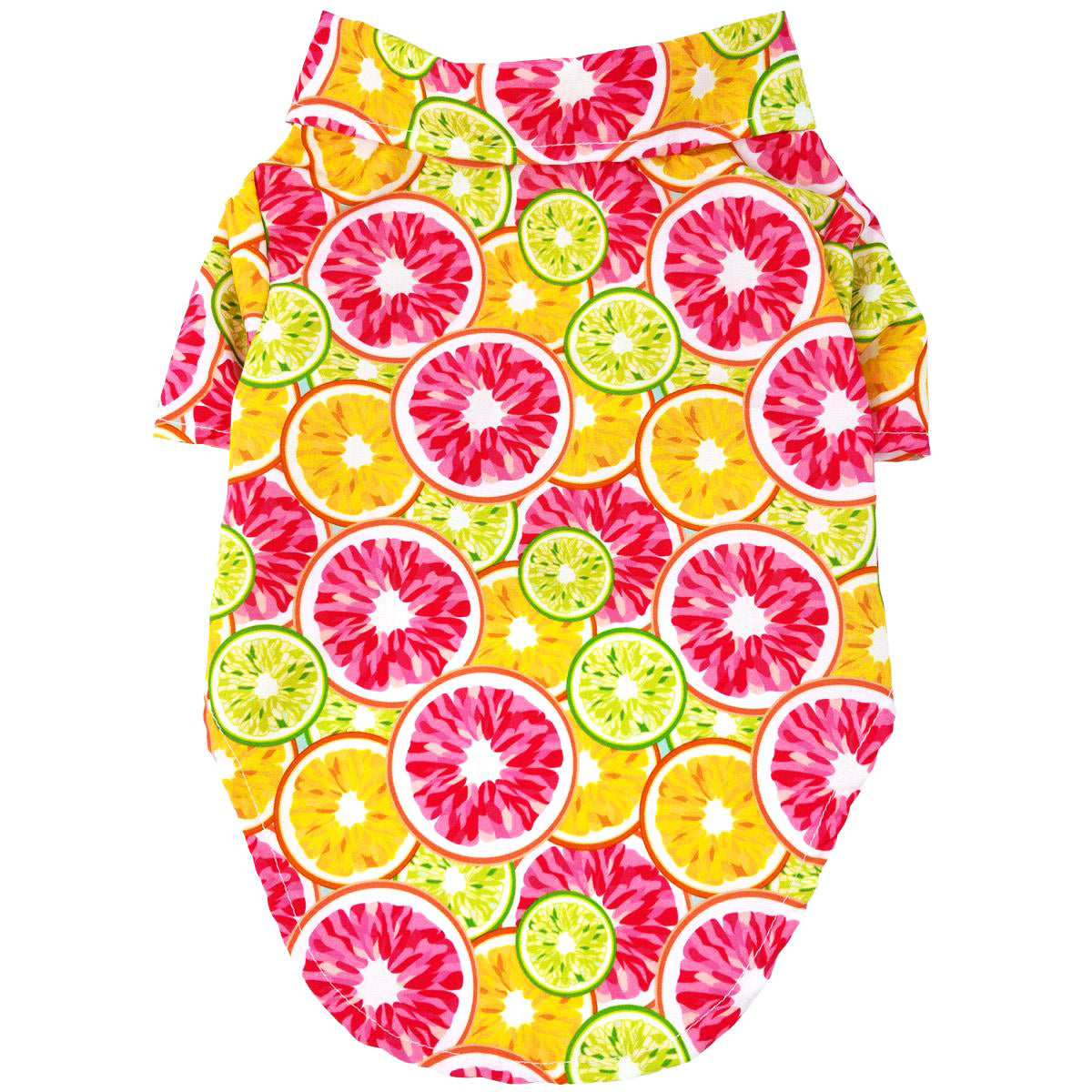 Hawaiian Camp Dog Shirt - Citrus Slice