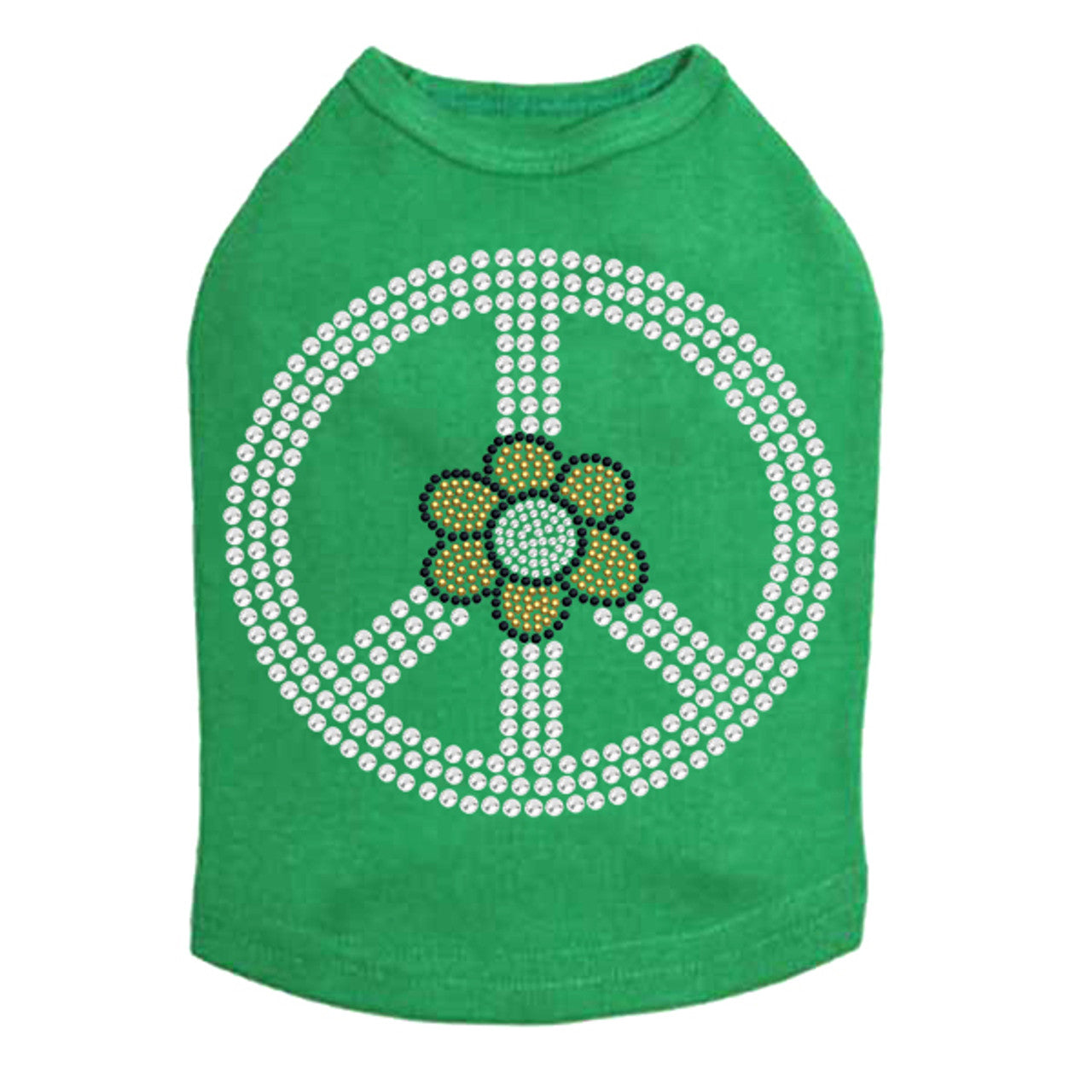 Peace Sign with Daisy - Dog Tank