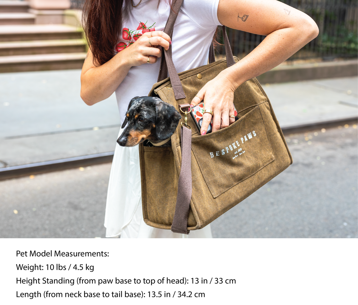 BESPOKE PAWS The Daily Carrier - Packable Luxury for Life on the Go Pet Carrier