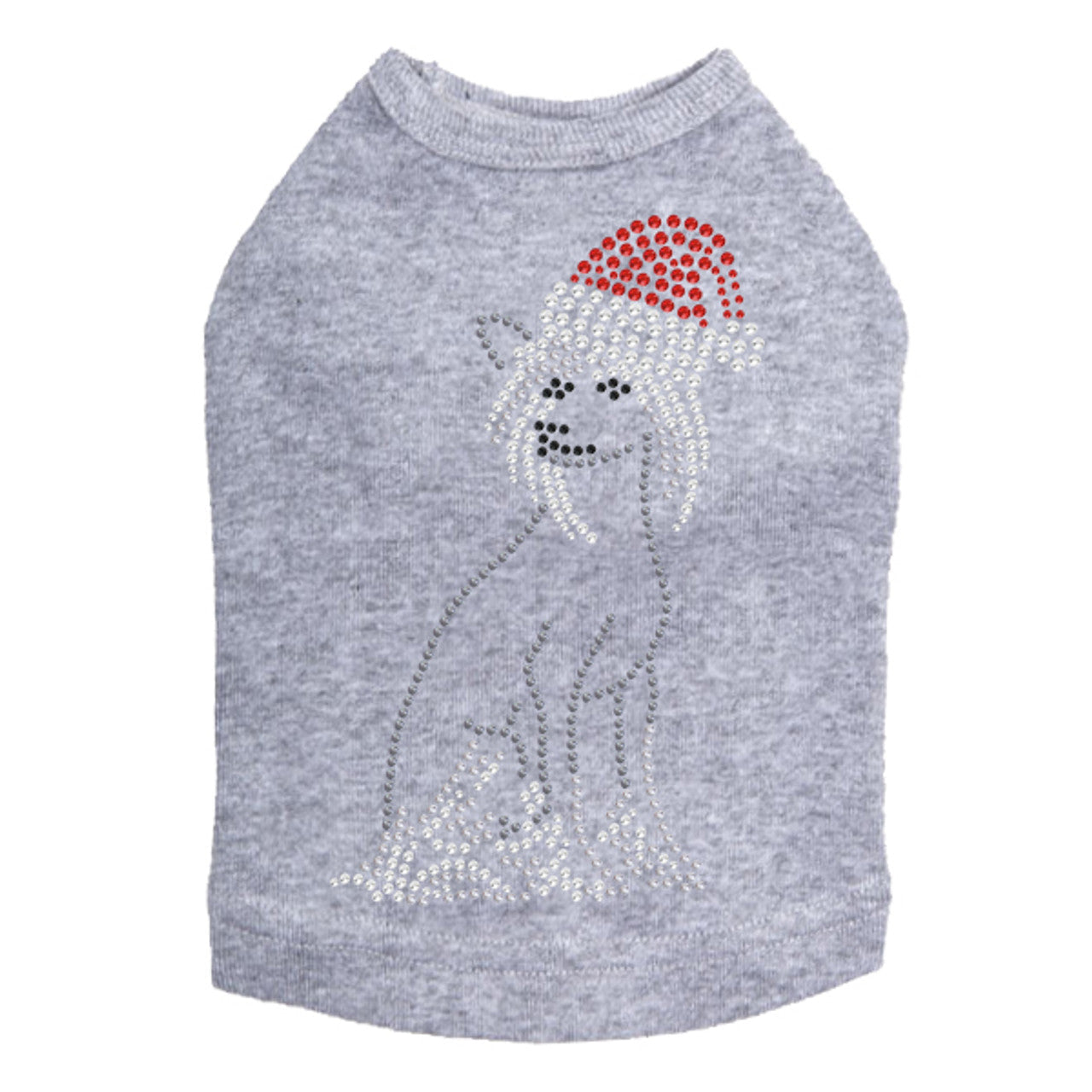 Chinese Crested with Santa Hat - Dog Tank