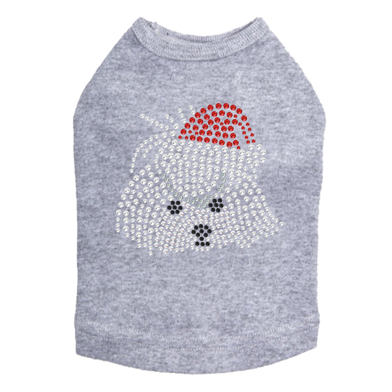 Maltese Face with Santa Hat - Dog Tank