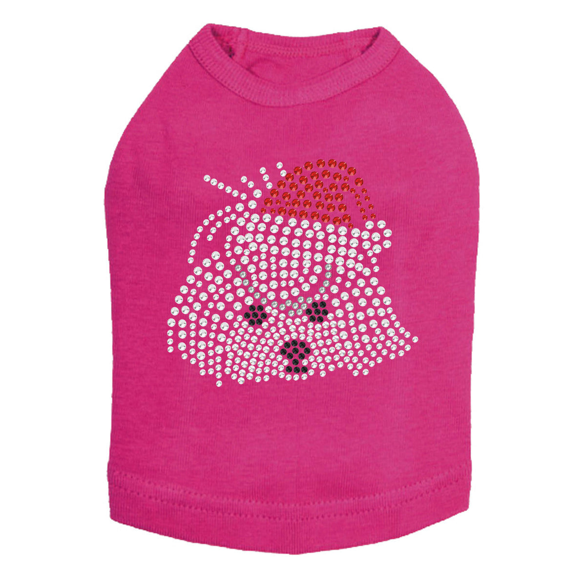 Maltese Face with Santa Hat - Dog Tank