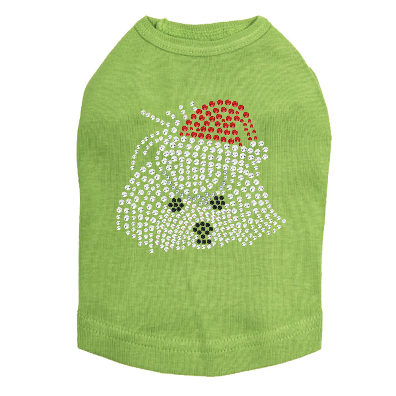 Maltese Face with Santa Hat - Dog Tank