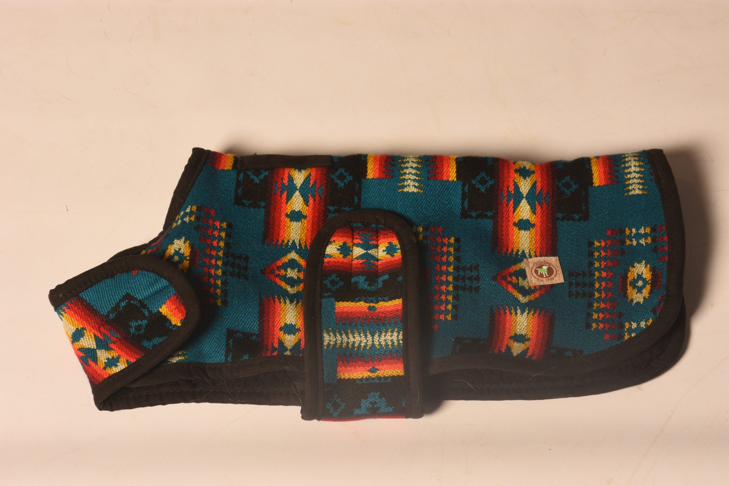 Turquoise Southwest Blanket Dog Coat