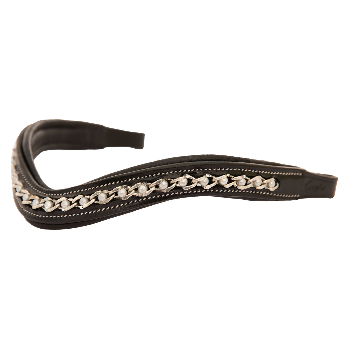 ExionPro Designer Spiral White Pearl Crystal Browband - HT Animal Supply