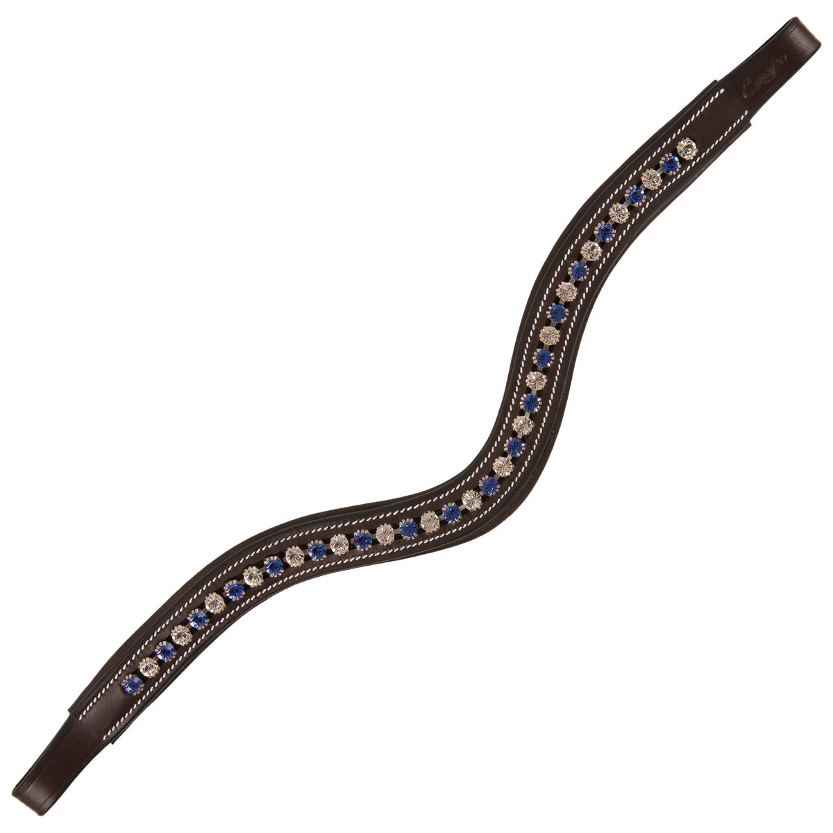 ExionPro Elegant Blue & Clear Crystal Browband - HT Animal Supply