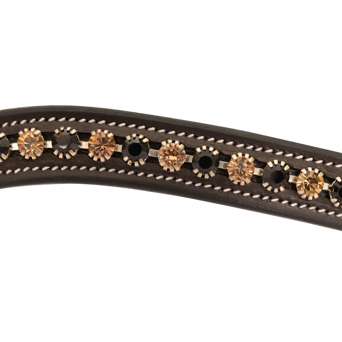 ExionPro Large Dual Coloured Glittering Black, Golden Crystal Browband | HT Animal Supply