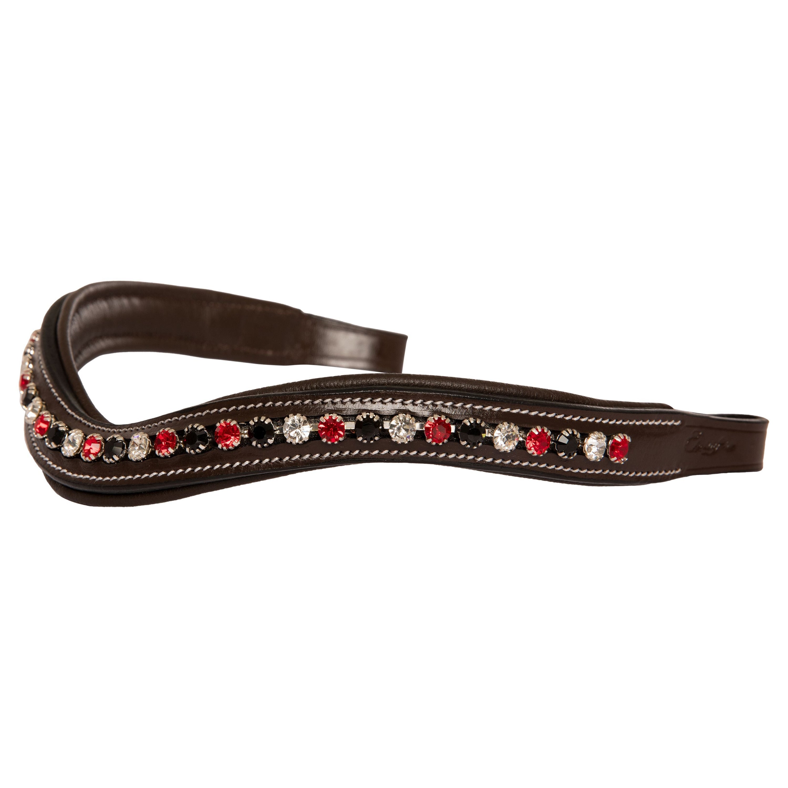 ExionPro Marvel Beauty Red, Black & Alternative Clear Crystal Browband - HT Animal Supply