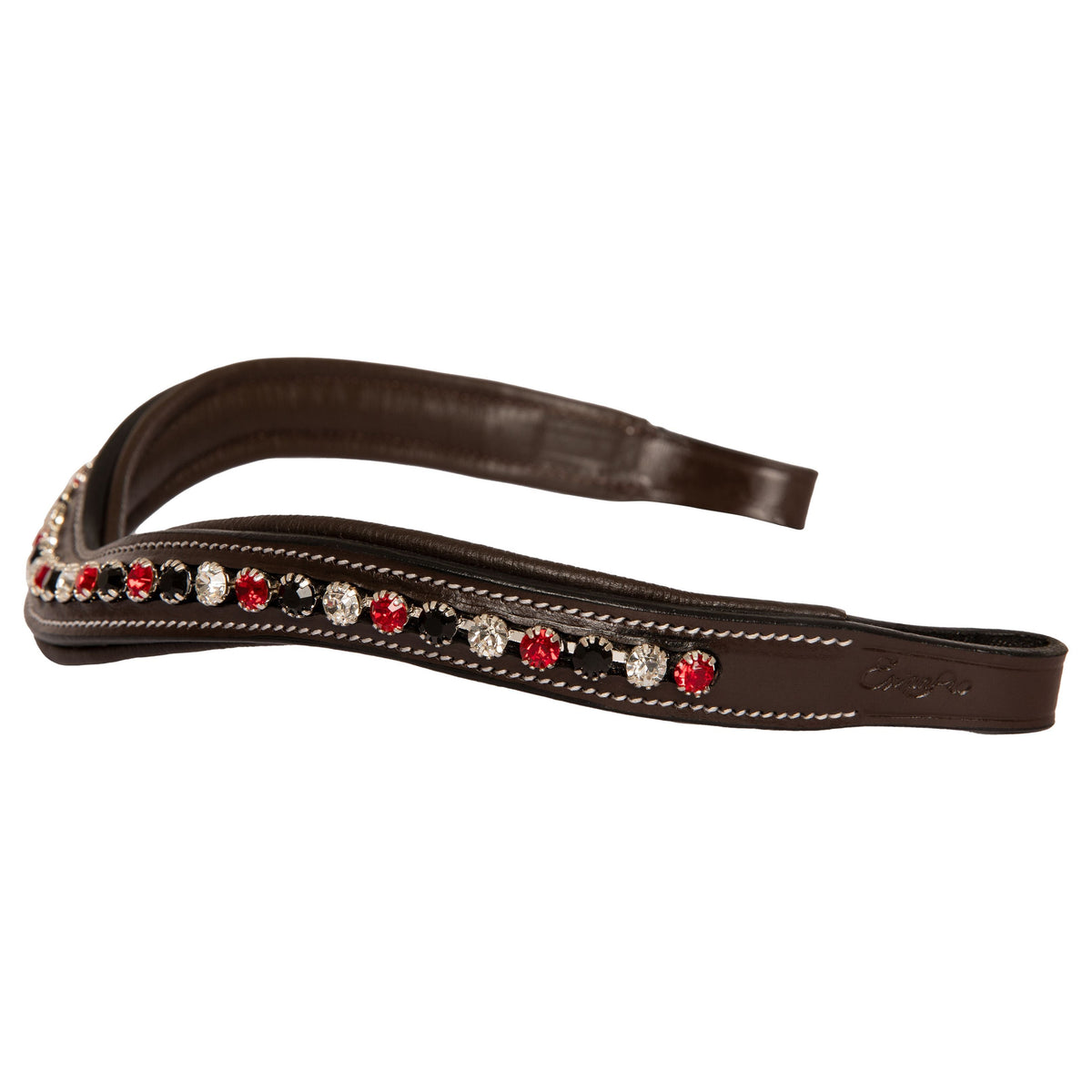 ExionPro Marvel Beauty Red, Black & Alternative Clear Crystal Browband | HT Animal Supply