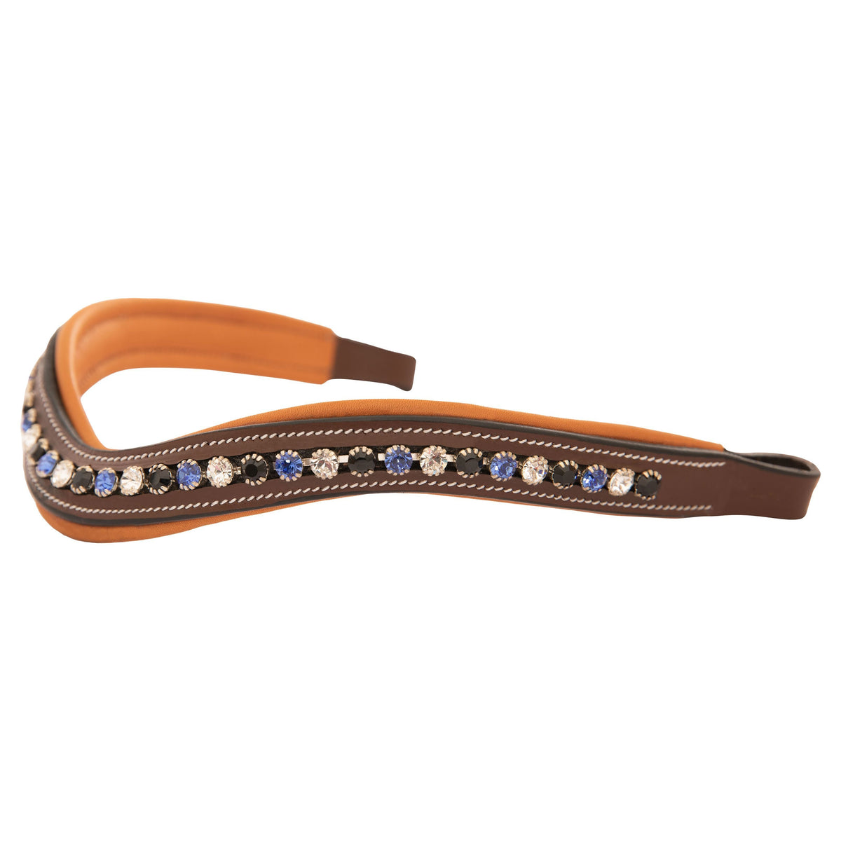 ExionPro Elegant, Attractive Blue, Black & Alternative Clear Crystal Browband | HT Animal Supply