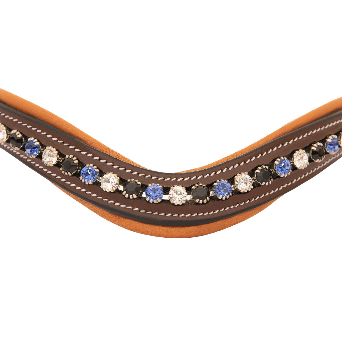 ExionPro Elegant, Attractive Blue, Black & Alternative Clear Crystal Browband | HT Animal Supply