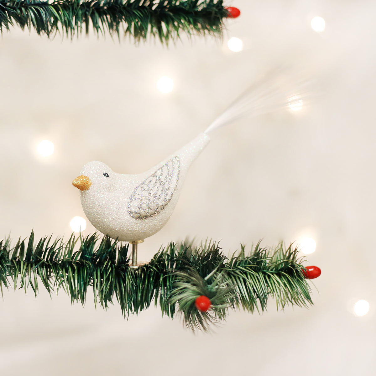 Old World Christmas: Sparkling Snowbird Christmas Ornament