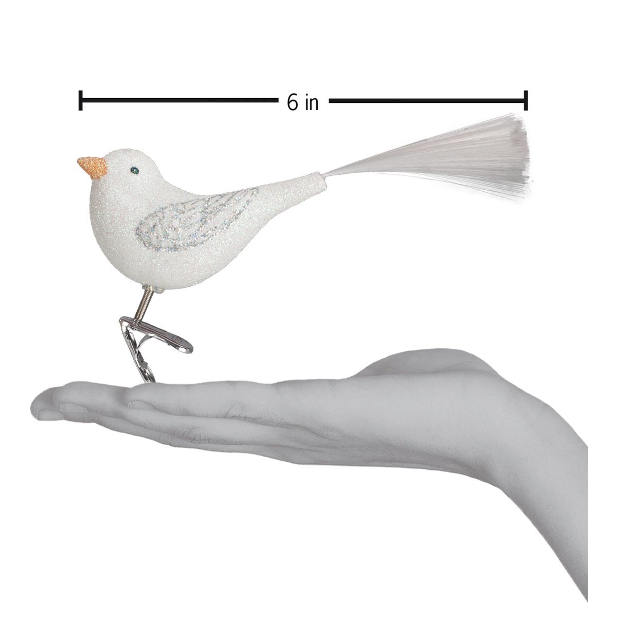 Old World Christmas: Sparkling Snowbird Christmas Ornament