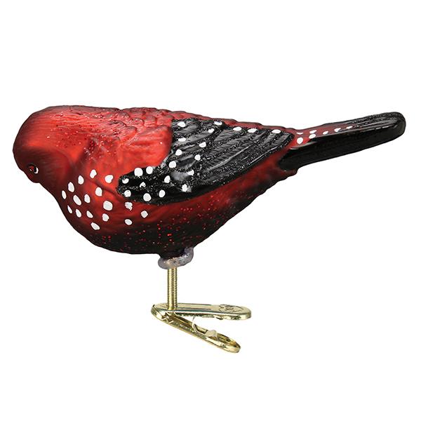 Old World Christmas: Strawberry Finch Christmas Ornament
