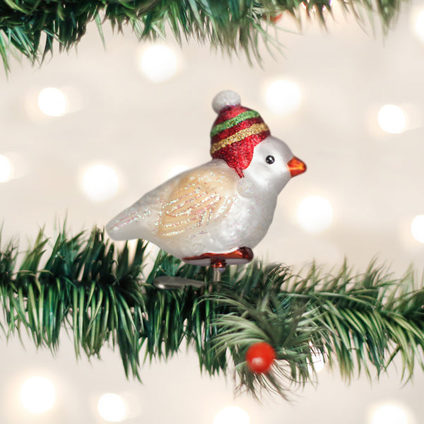Old World Christmas: Red Hat Snowbird Christmas Ornament