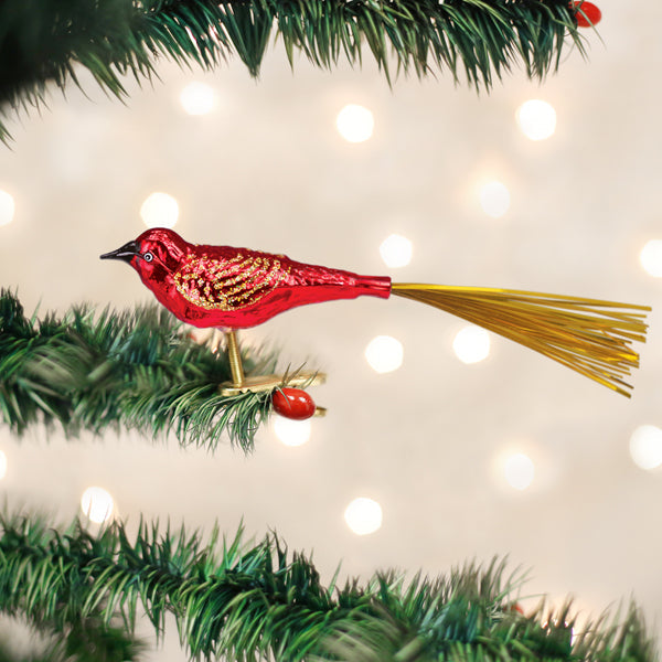 Old World Christmas: Red Lovebird Christmas Ornament