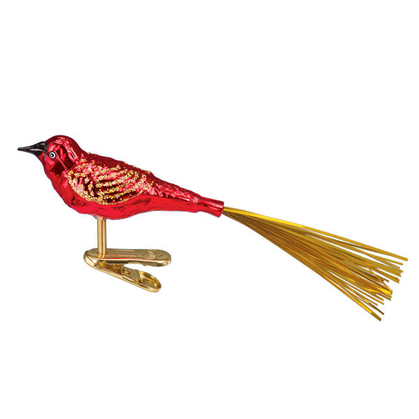 Old World Christmas: Red Lovebird Christmas Ornament