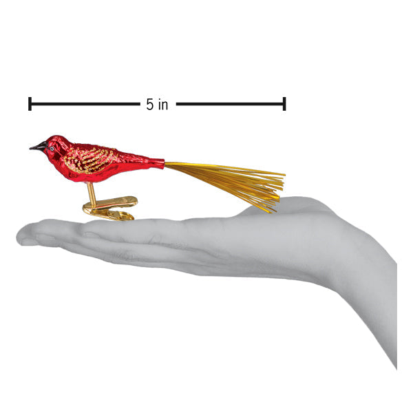 Old World Christmas: Red Lovebird Christmas Ornament