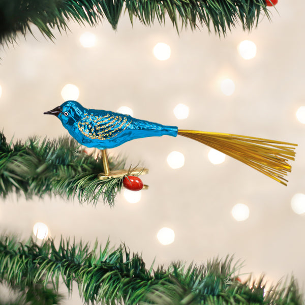 Old World Christmas: Blue Lovebird Christmas Ornament
