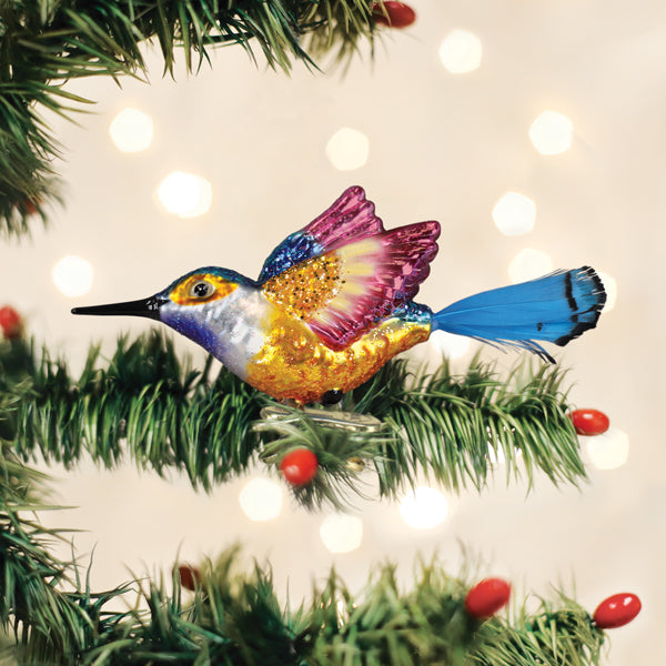 Old World Christmas: Vibrant Hummingbird Christmas Ornament