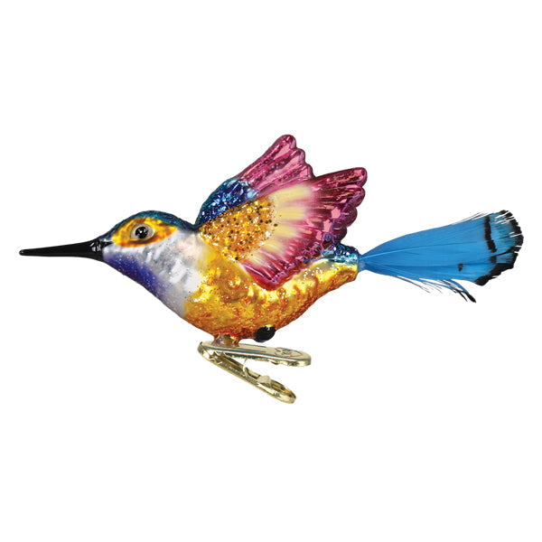 Old World Christmas: Vibrant Hummingbird Christmas Ornament
