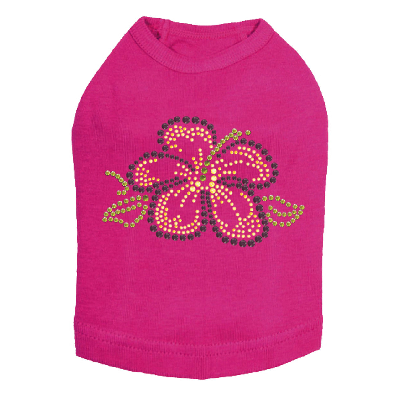 Purple & Yellow Hibiscus - Dog Tank