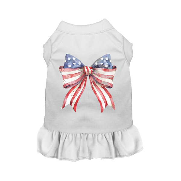 The “Star-Spangled Bow Couture” Dog Dress