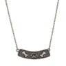 1928 Jewelry Crystal Bone And Paw Bar Necklace 17" + 3" Extender