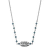 1928 Jewelry Dog Paw And Bone Blue Bead Necklace 16" + 3" Extender