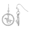 1928 Jewelry Galloping Horse With Rider Drop Earrings
