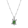 1928 Jewelry Green Crystal Turtle Pendant Necklace 18"