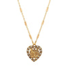 1928 Jewelry Heart And Cat Crystal Accent Pendant Necklace 18"