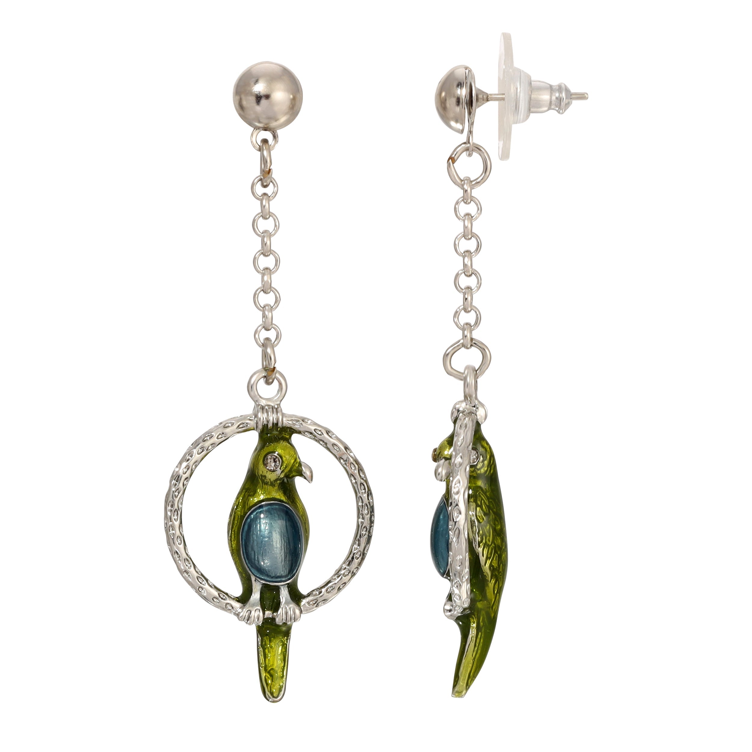 1928 Jewelry Neotropic Exotic Parrot Post Drop Earrings