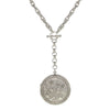 1928 Jewelry Pewter Round Heart Paws And Bones Drop Locket Necklace 28"