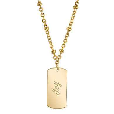 1928 Jewelry Sentiments Dog Tag Pendant Necklace 16" + 3" Extender