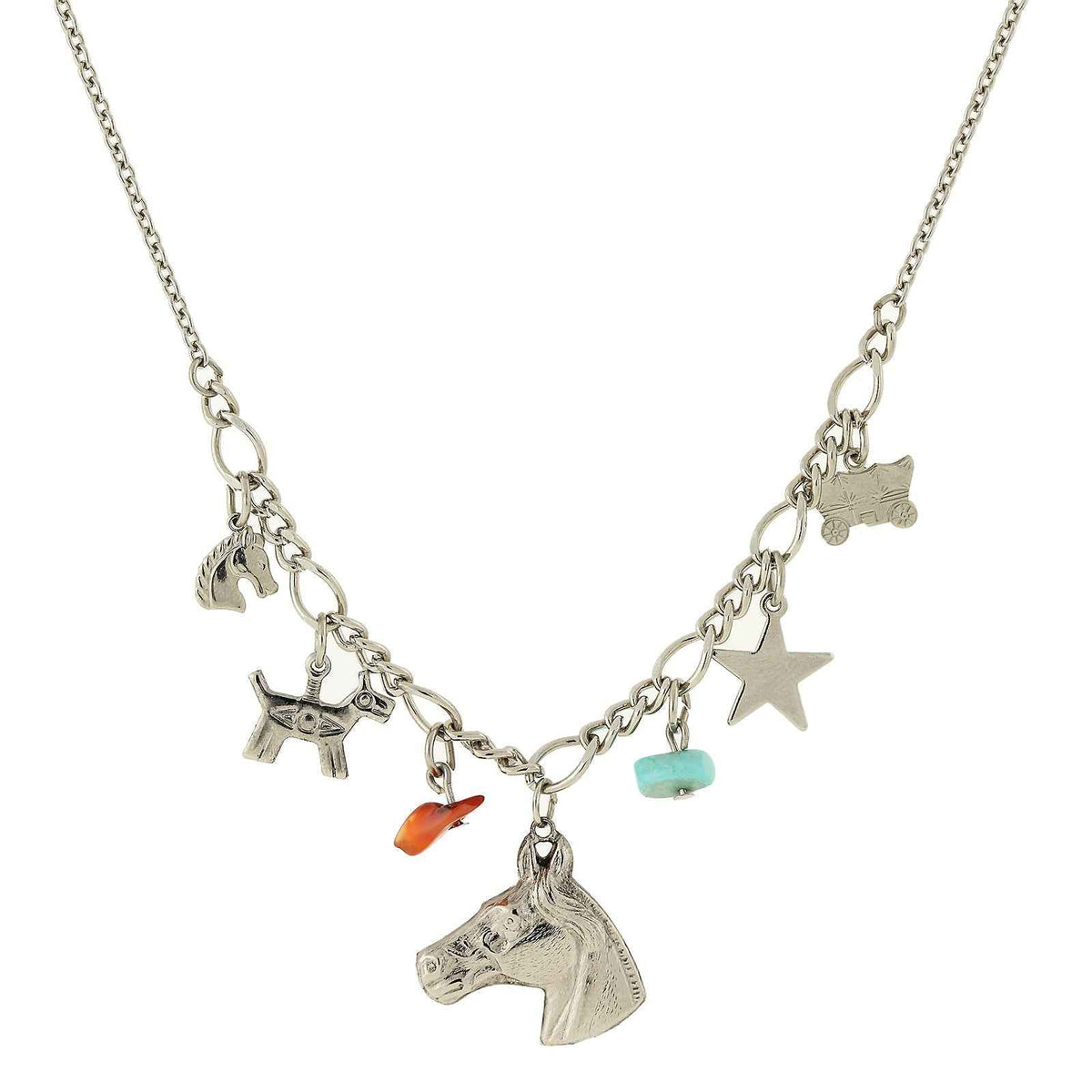 1928 Jewelry Southwest Multi-Charm Necklace 16" + 3" Extender
