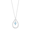 1928 Jewelry Southwest Turquoise Swarovski Elements Cross Horseshoe Pendant Necklace 16" + 3" Extender