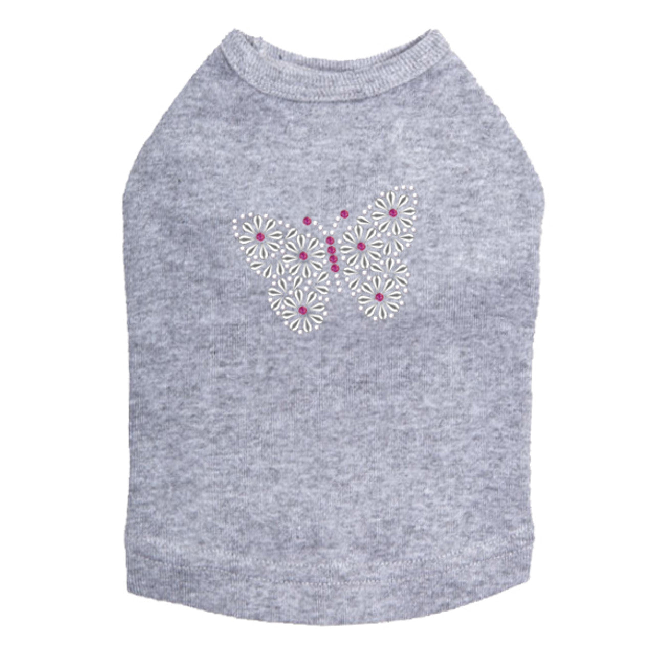 Silver Nailhead Butterfly - Dog Tank