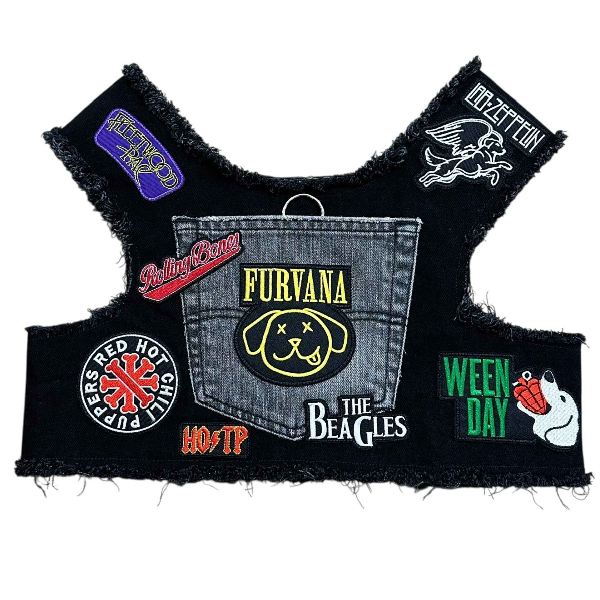 Heads or Tails Pup Ruff & Roll Denim 13 Oz. Double Denim American Heritage Craft Dog Harness