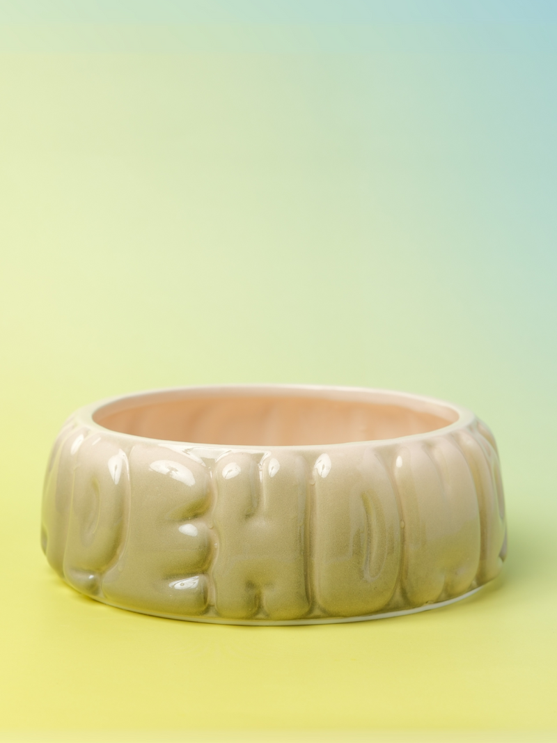 Puff Pet Bowl-Gradient Olive