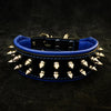 Bestia Dog Gear leather Dog Collar - blue