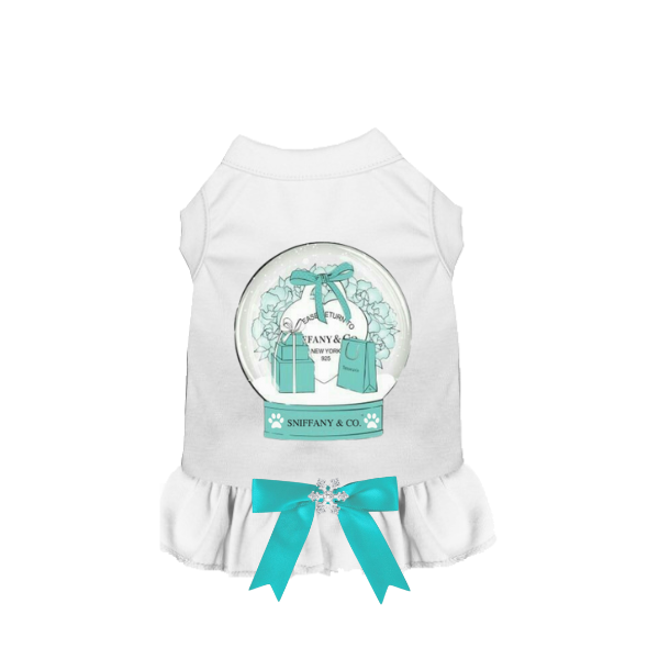 Sniffany & Co. Winter Bow Dog Dress